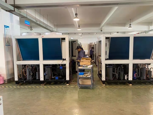 pompa di calore variabile della cascata di frequenza di bassa temperatura di 52Kw R410A per il mattatoio
